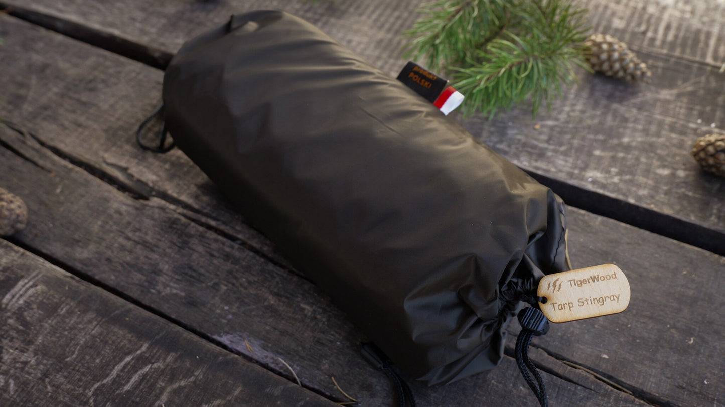 Płachta biwakowa TigerWood Termo Tarp T2 StingRay 3,6 x 2,8 m - Dark Khaki