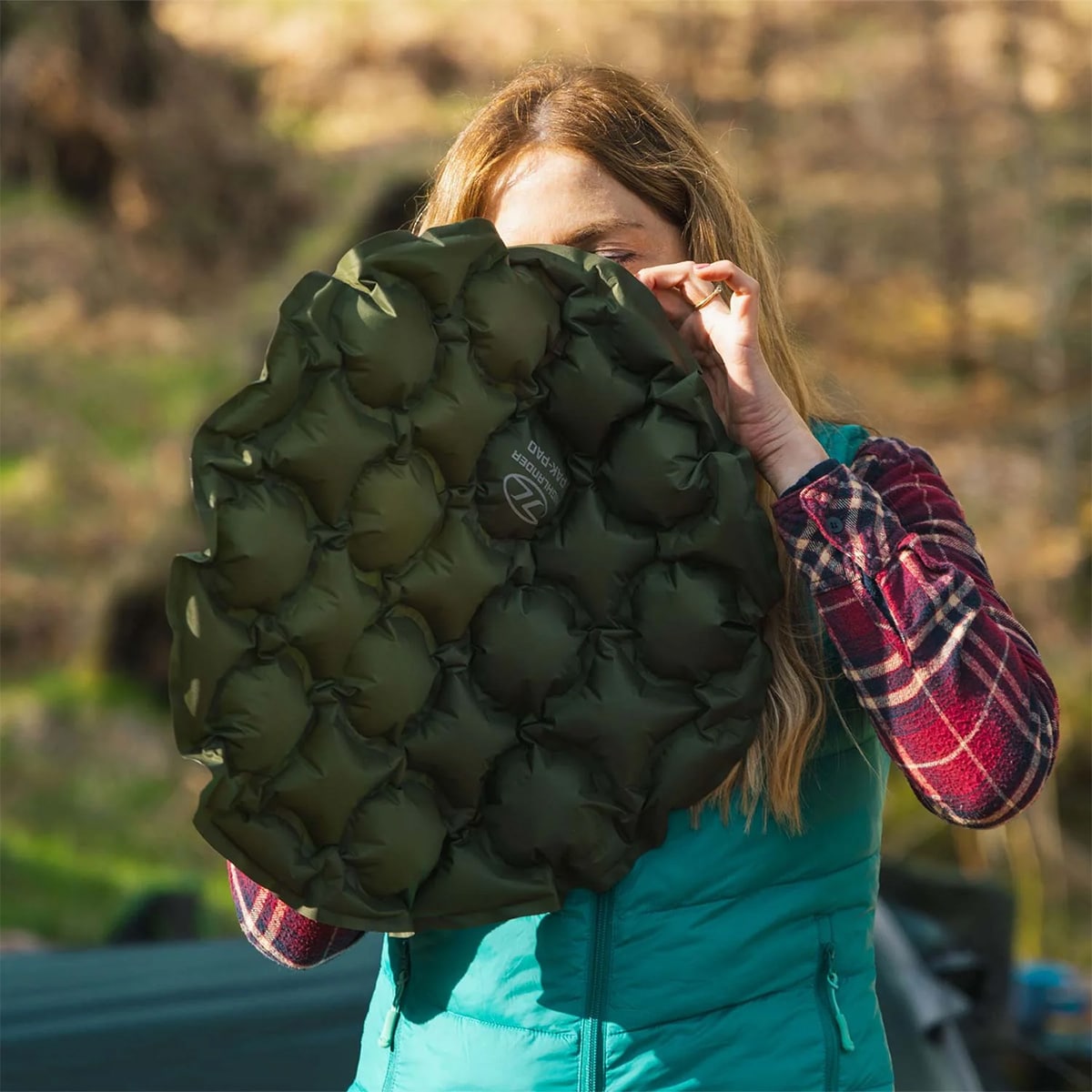 Mata do siedzenia dmuchana Highlander Outdoor Pak-Pad - Olive