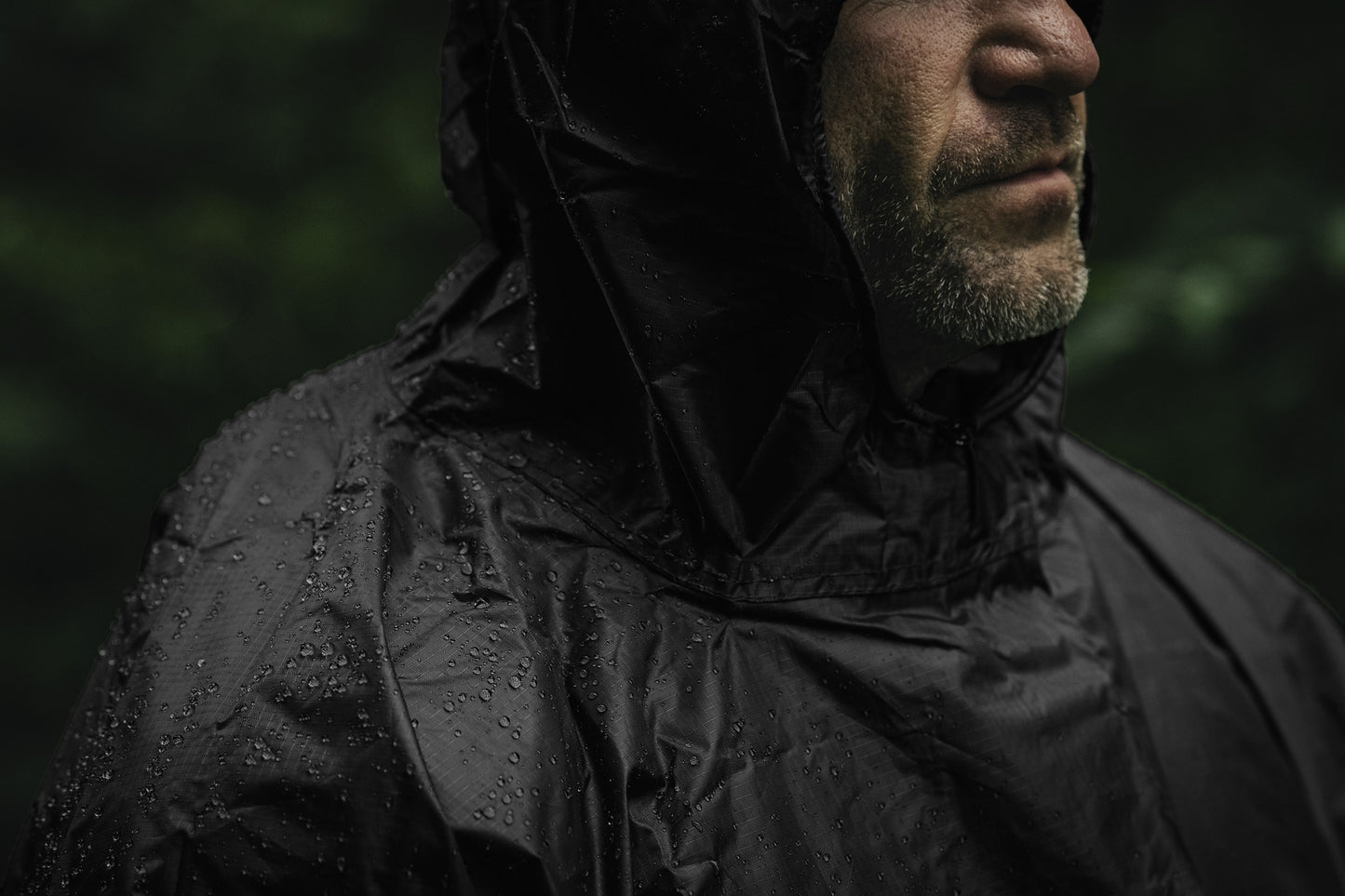 Ponczo Badger Outdoor Rain Poncho Ripstop - Black