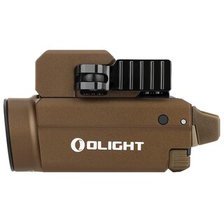 Latarka na broń z celownikiem laserowym Olight BALDR S Cool White Desert Tan - 800 lumenów, Blue Laser