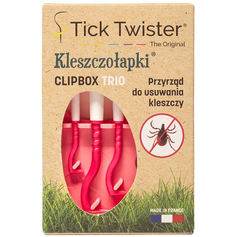 Kleszczołapki Tick Twister Clipbox Trio - Pink