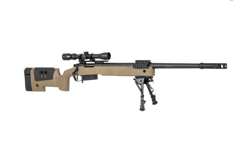 Karabin snajperski ASG Specna Arms SA-S03 CORE z lunetą i dwójnogiem - Tan