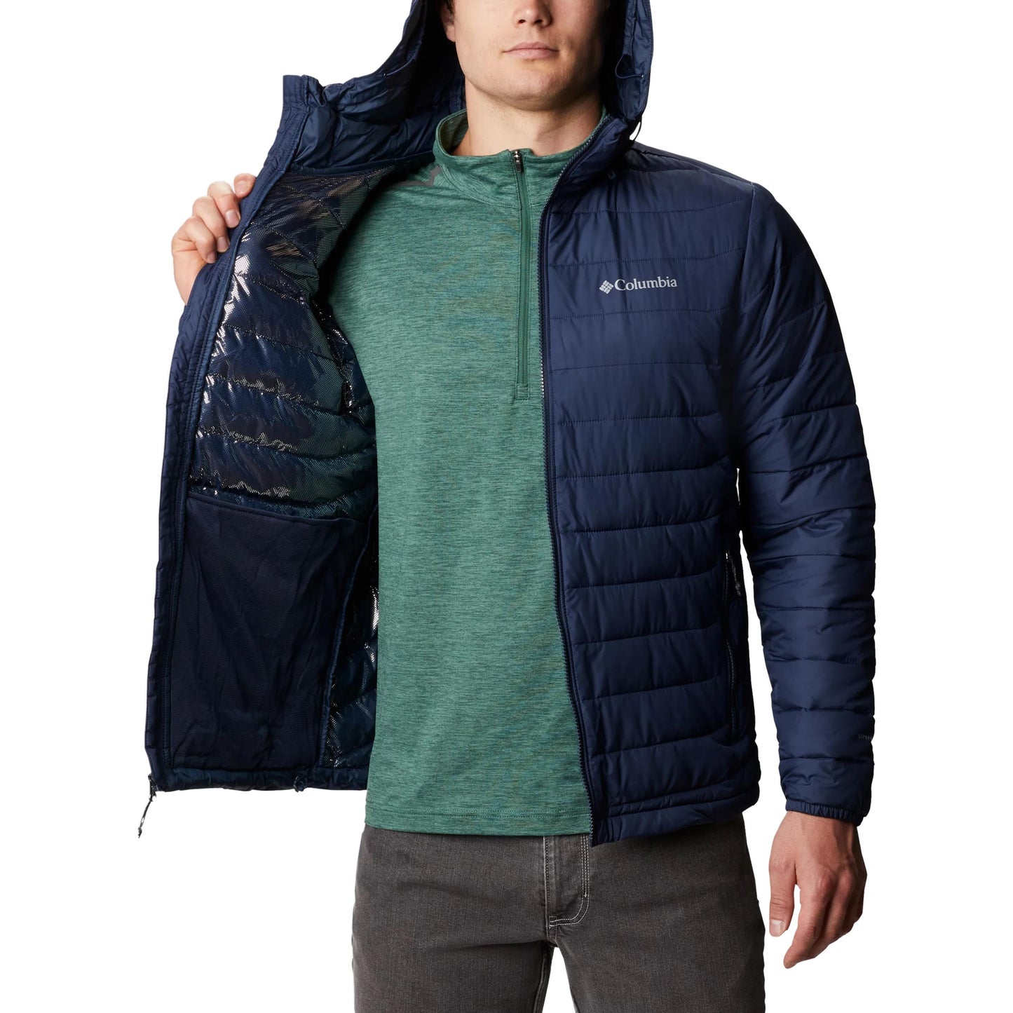 Kurtka Columbia Powder Lite Hooded Jacket - Collegiate Navy