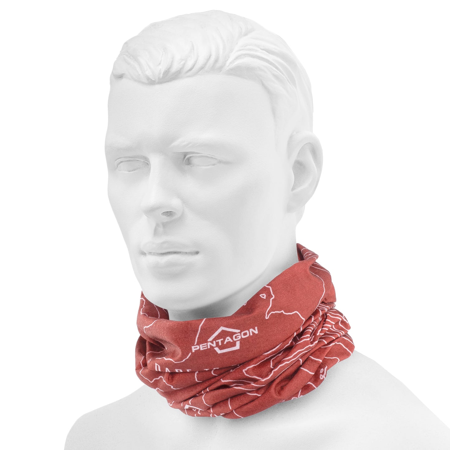 Chusta ochronna Pentagon Skiron Topographic Map Maroon Red