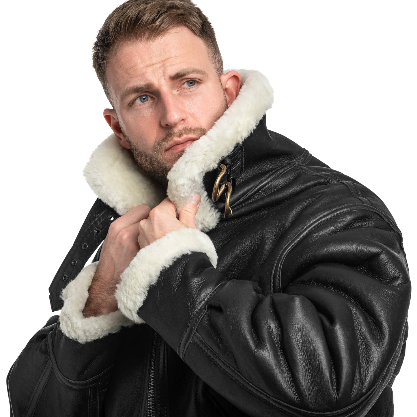 Kurtka Mil-Tec US B3 Sheepskin Leather - Black