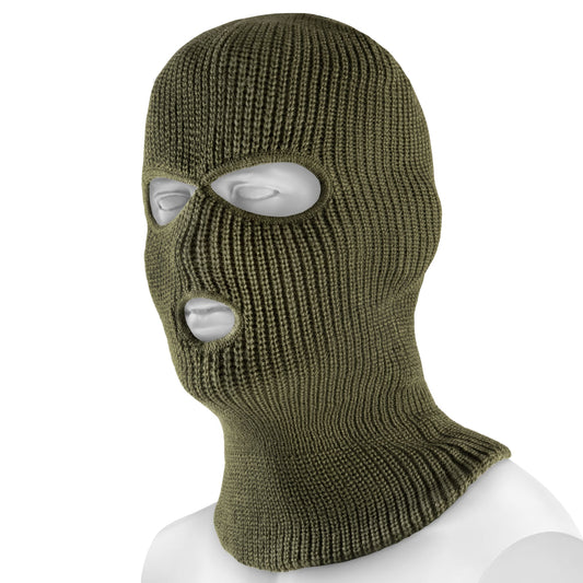 Kominiarka Mil-Tec zimowa z 3 otworami - Olive