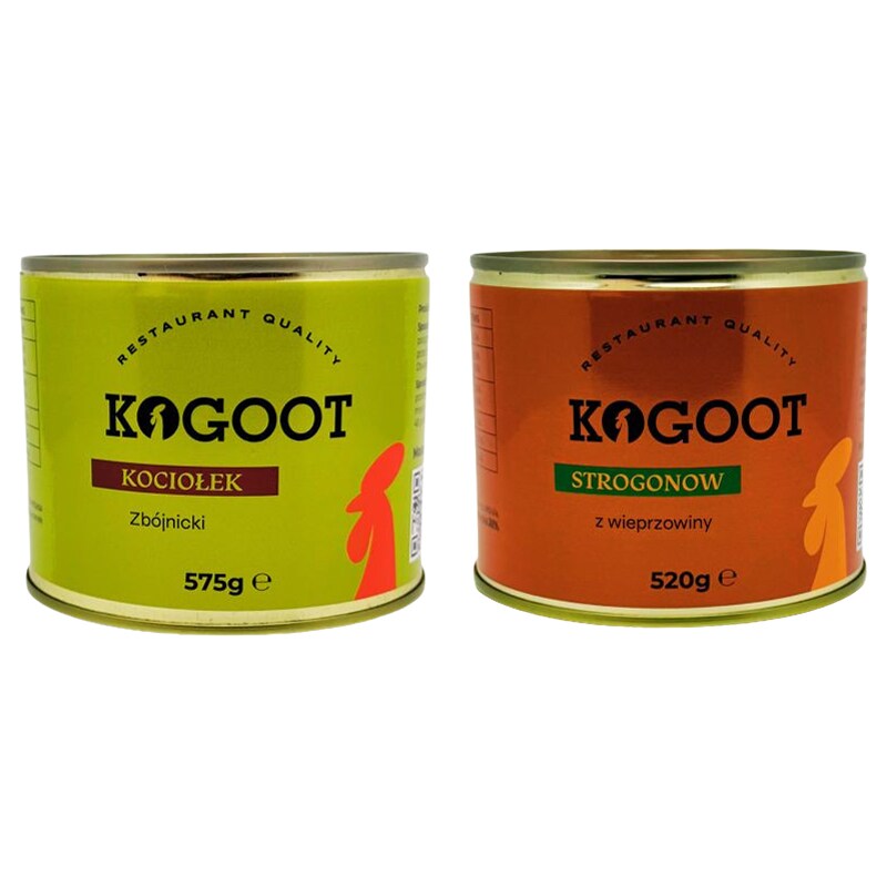 Żywność konserwowana Kogoot - Kociołek 575 g, Strogonow 520 g