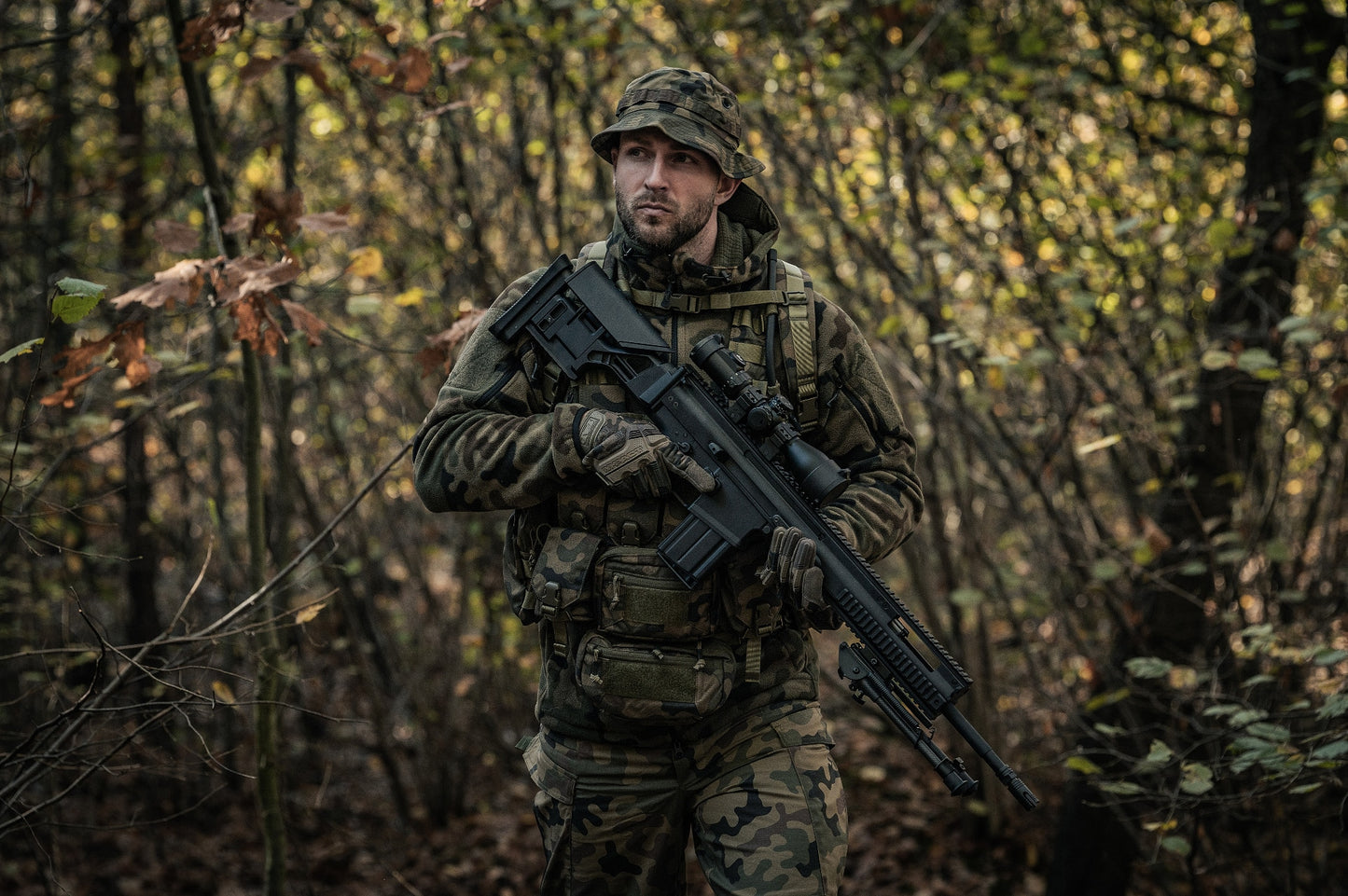 Kamizelka taktyczna Helikon Guardian Recce Chest Rig - wz.93 Pantera PL Woodland