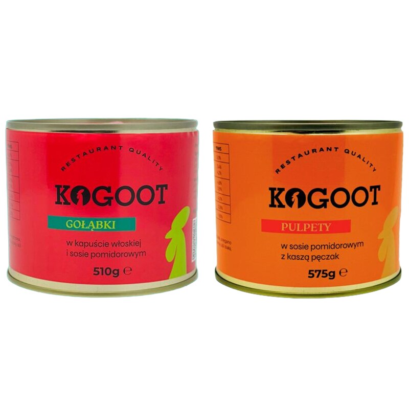 Żywność konserwowana Kogoot - Gołąbki 510 g, Pulpety 575 g