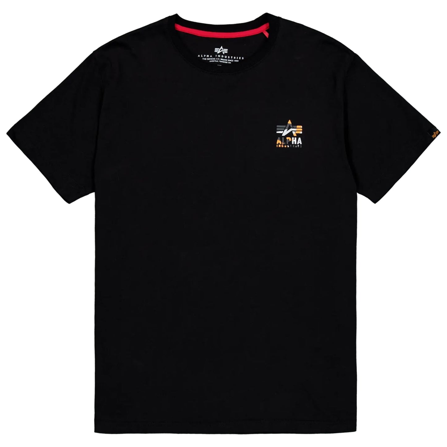 Koszulka T-shirt Alpha Industries Camo Logo Puff Print Back Print - Black
