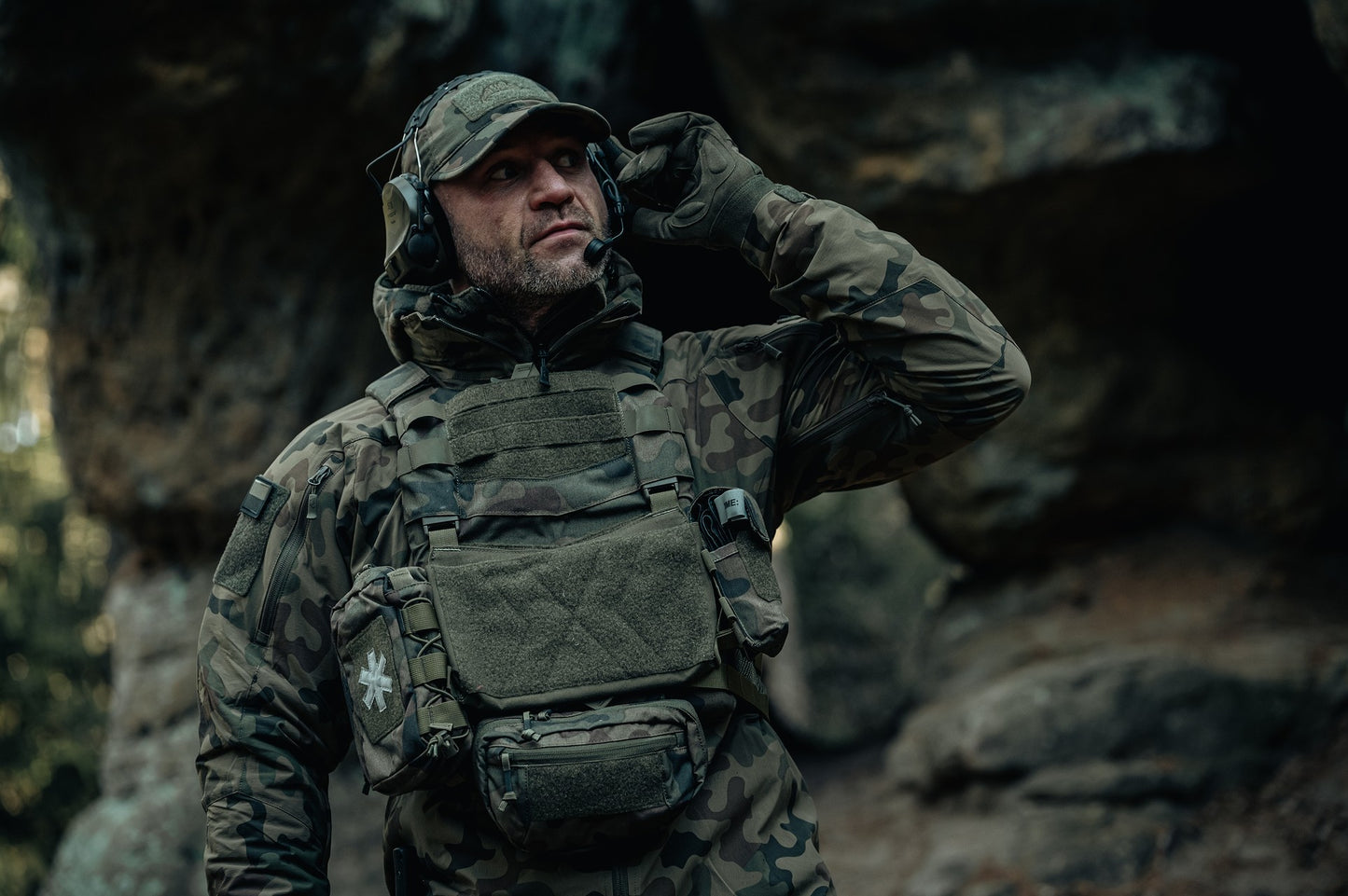 Kurtka Helikon Trooper StormStretch Softshell MK2 - wz.93 Pantera PL Woodland