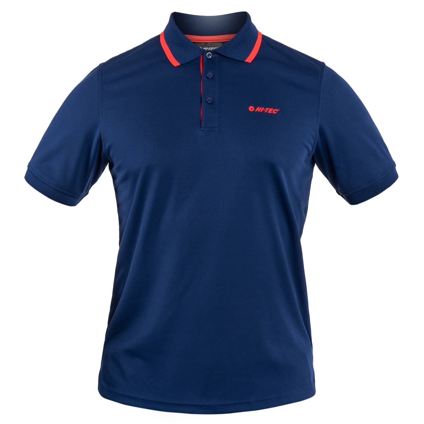 Koszulka polo Hi-Tec Site - Blue Print/High Risk Red