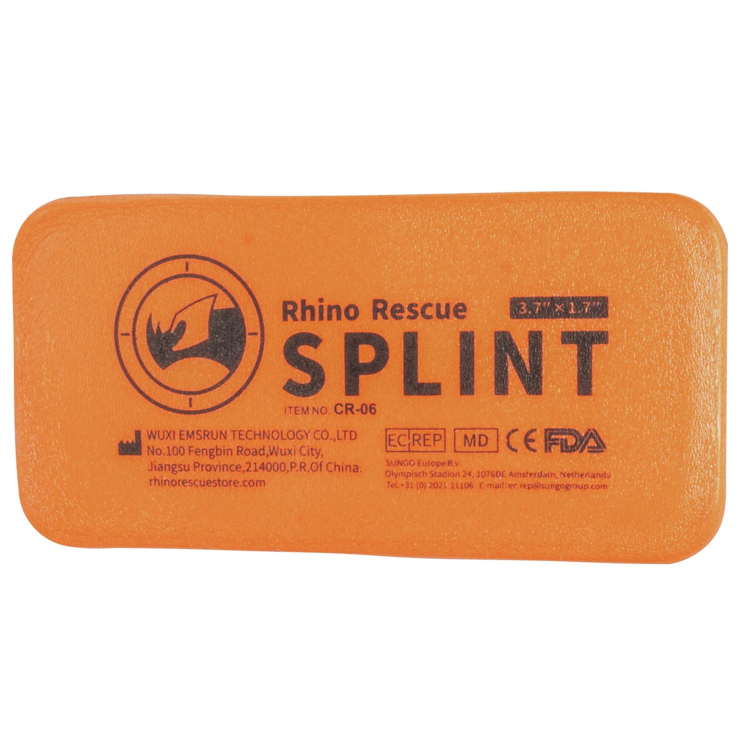 Szyna usztywniająca na palec Rhino Rescue 3,7" - Orange