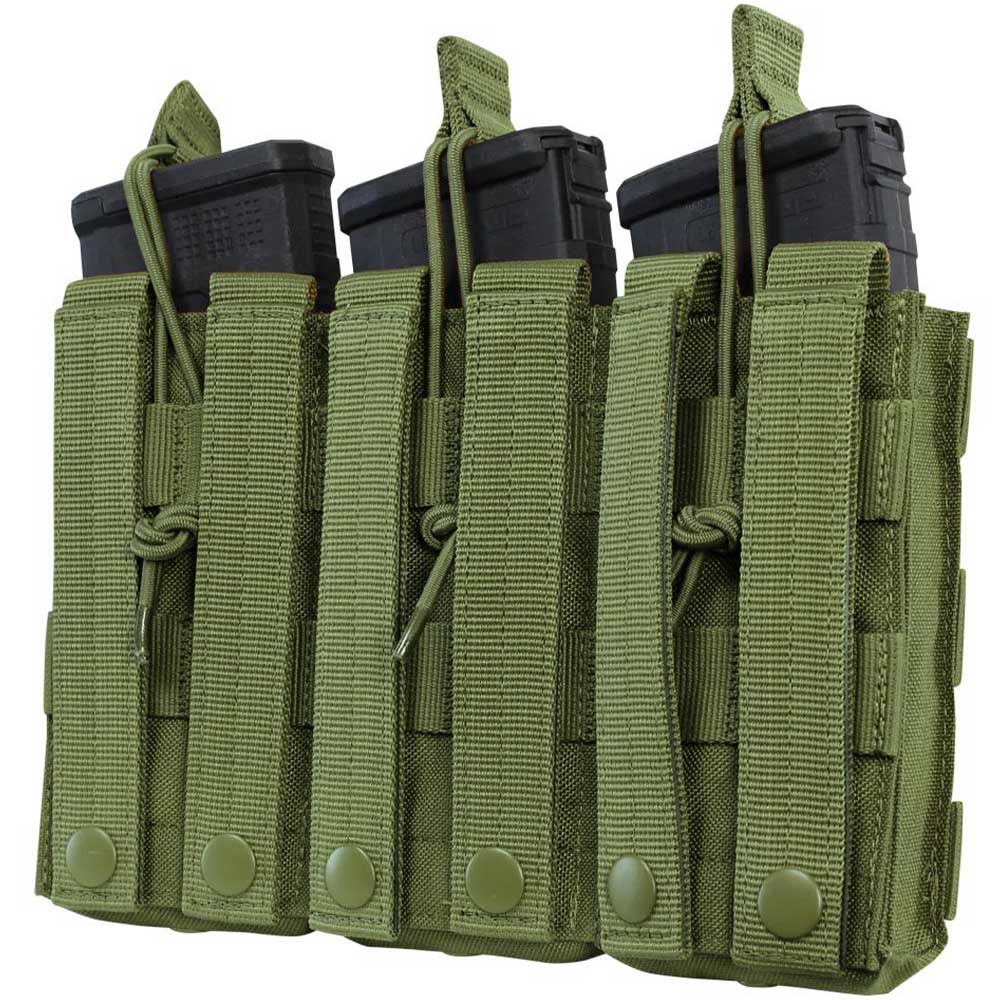 Potrójna ładownica Condor Triple M4/M16 Open Top Mag Pouch - Olive Drab
