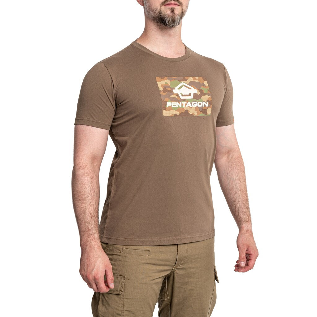 Koszulka T-Shirt Pentagon Ageron "Spot Camo" - Coyote