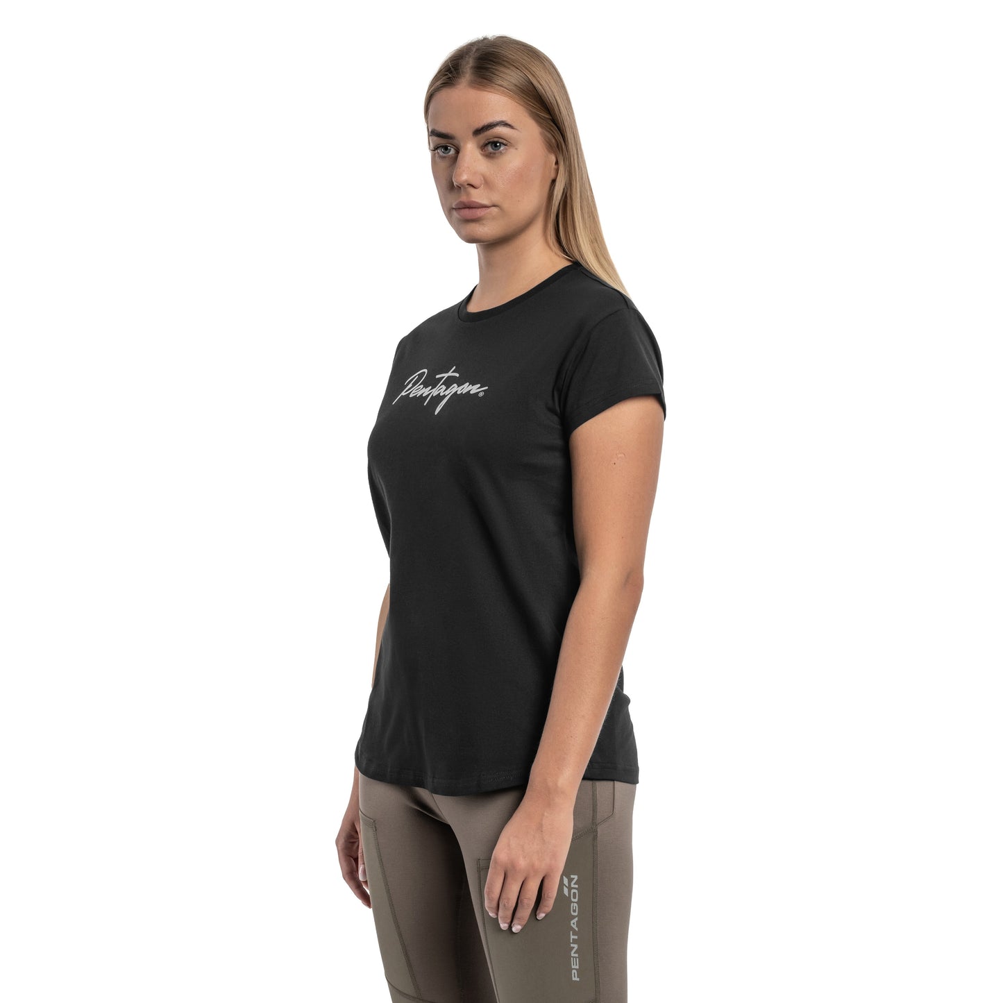 Koszulka T-shirt damska Pentagon Calligraphy - Black