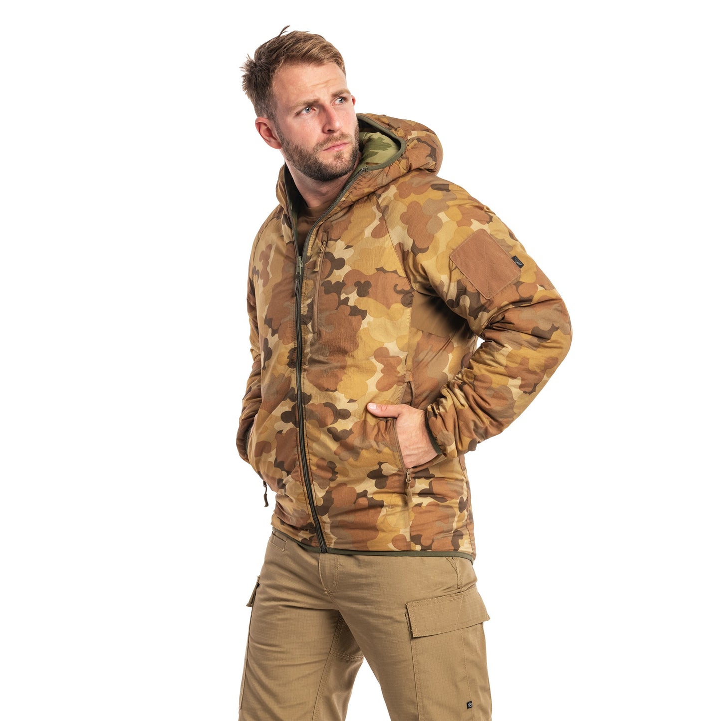 Kurtka dwustronna Helikon Wolfhound Hoodie - Mitchell Camo Leaf/Mitchell Camo Clouds