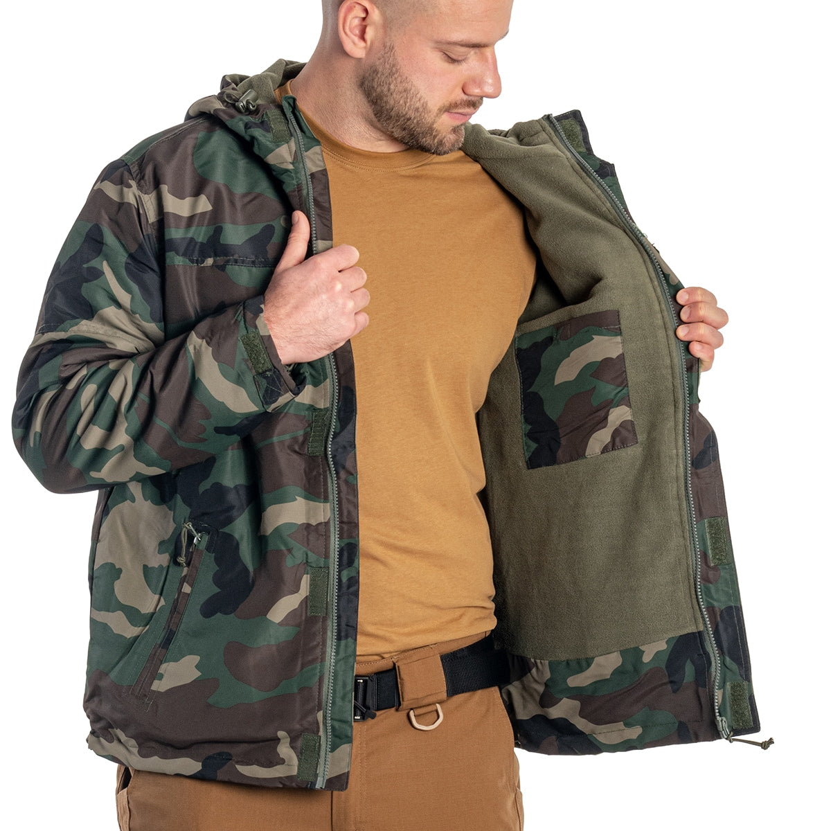 Kurtka Brandit Windbreaker Frontzip - Woodland