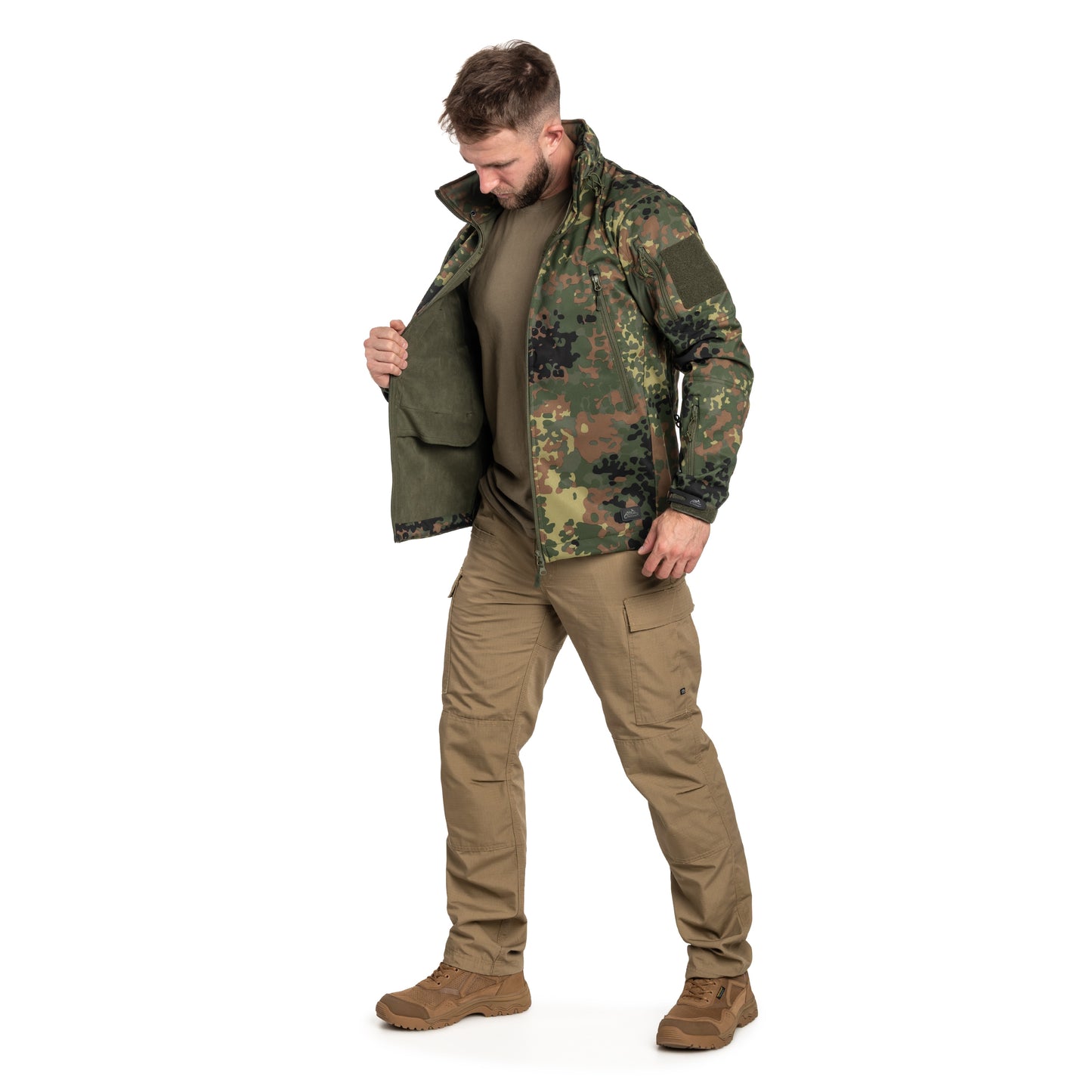 Kurtka Helikon Gunfighter Softshell Shark Skin Windblocker - Flecktarn