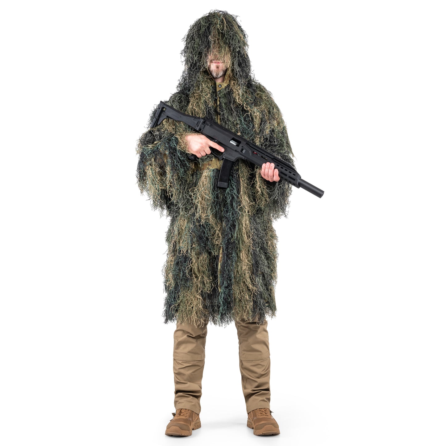 Strój maskujący Mil-Tec Parka Ghillie Anti Fire Pro - Woodland