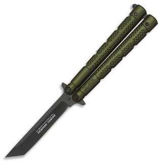 Nóż składany motylek K25 36249 Balisong Green
