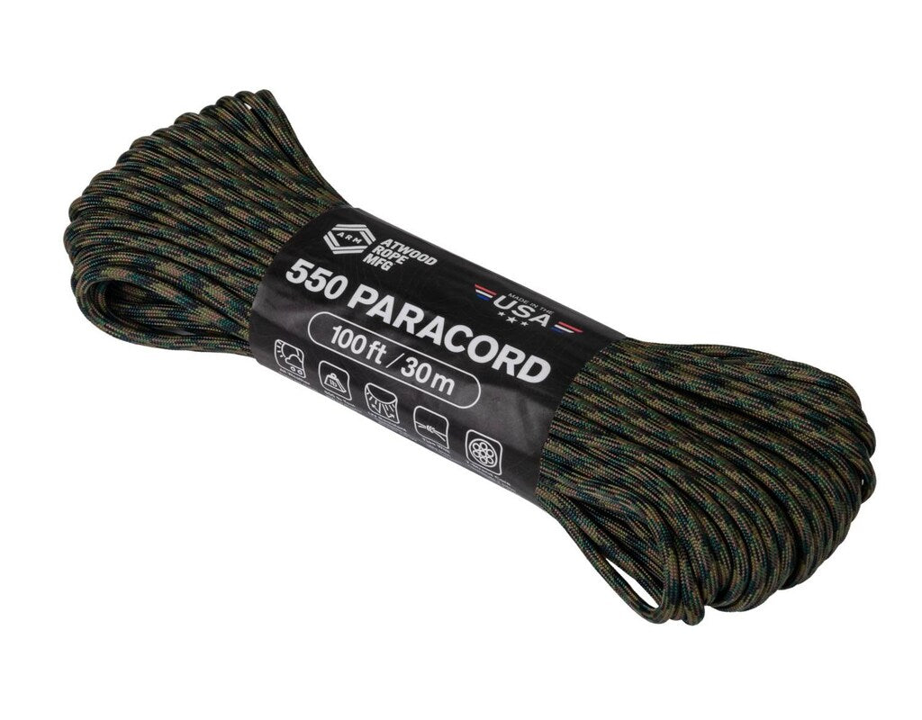Linka Atwood Rope MFG 550 Paracord 30 m - U.S. Woodland