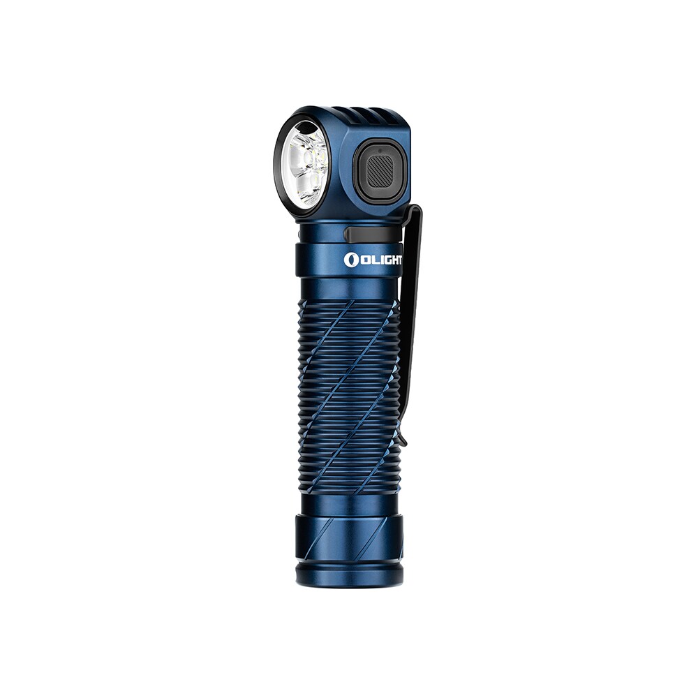 Latarka czołowa i kątowa Olight Perun 3 Midnight Blue z opaską - 3000 lumenów