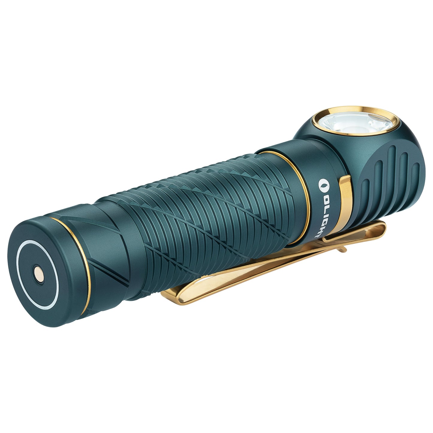 Latarka czołowa i kątowa Olight Perun 2 Cool White Kit Dream Blue z opaską - 2500 lumenów