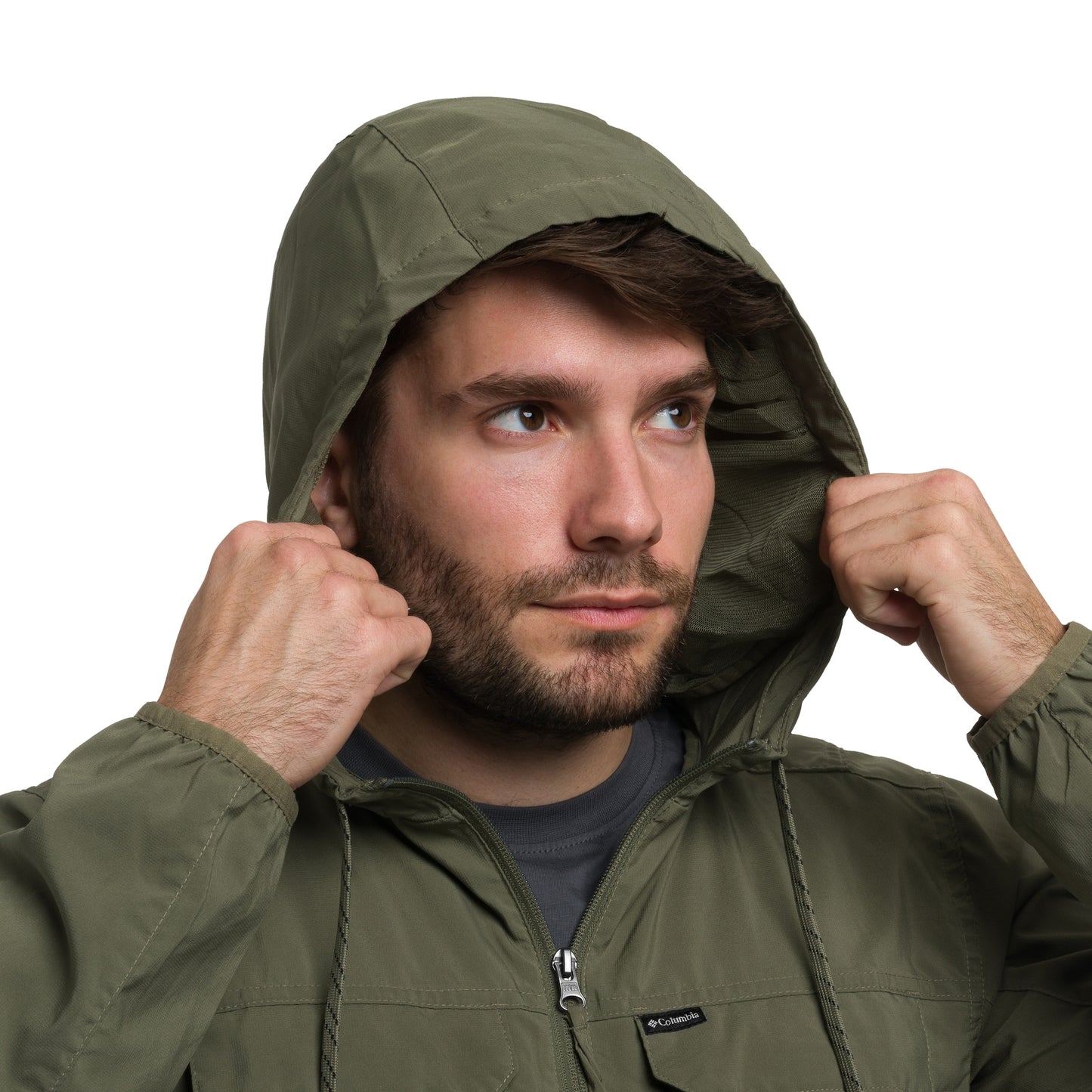 Kurtka Columbia Skien Valley Hooded Insect Shield - Stone Green