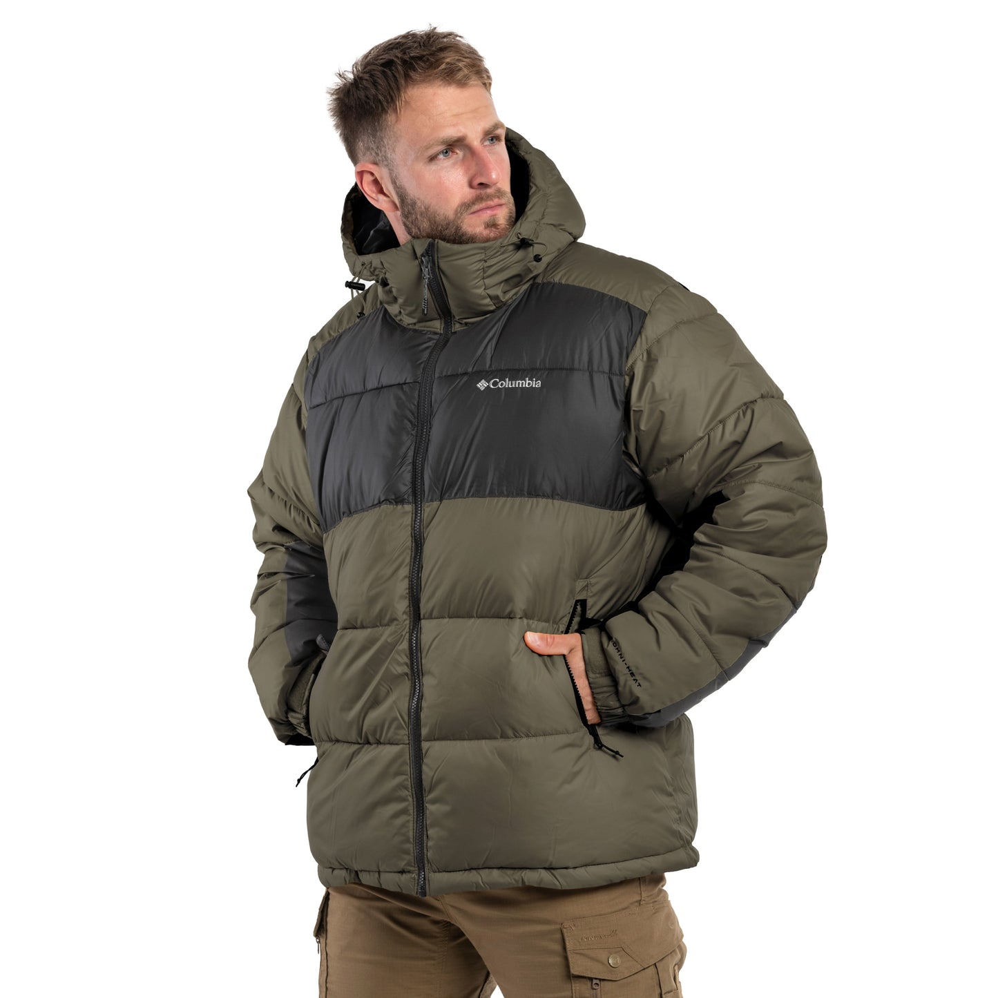 Kurtka Columbia Pike Lake II Hooded - Stone Green/Shark