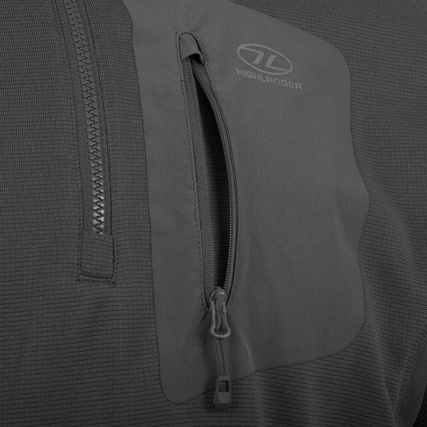 Polar Highlander Outdoor Hirta Grid Fleece - Dark Grey
