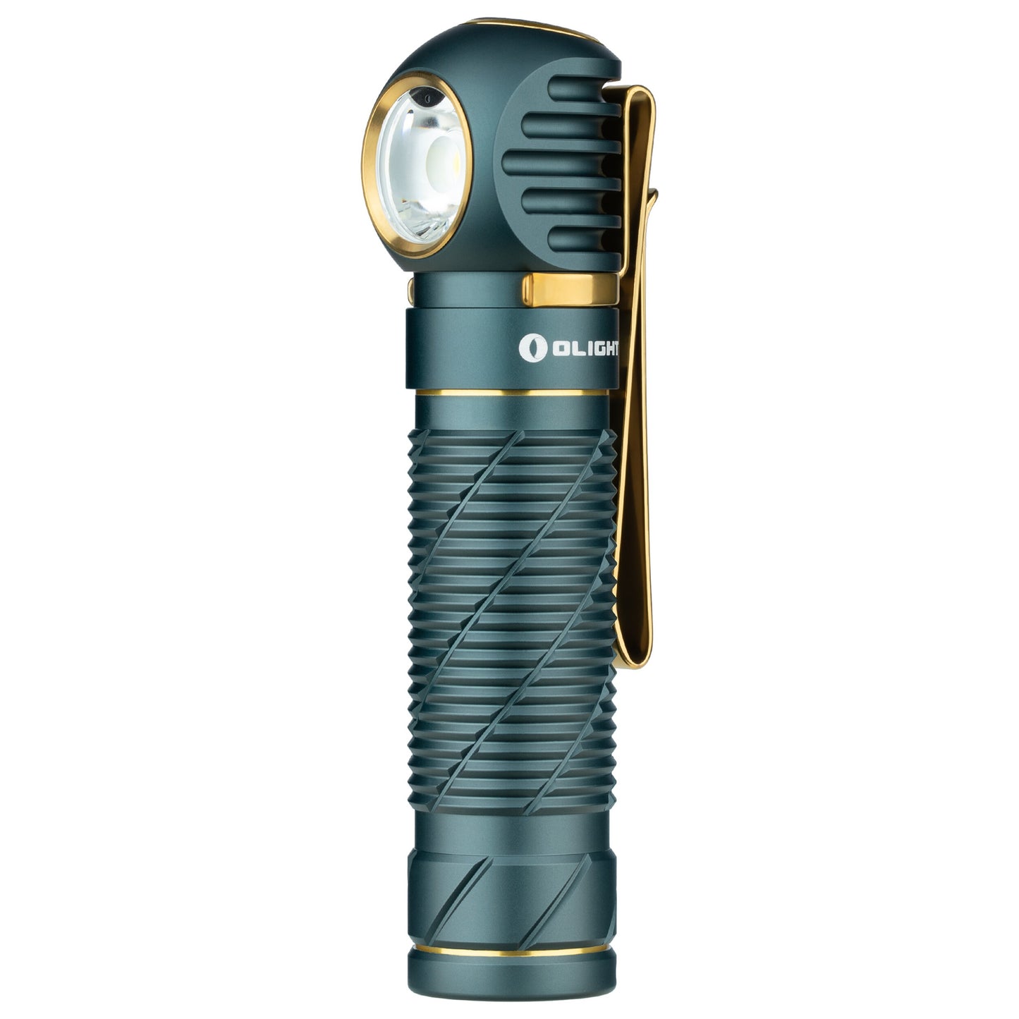 Latarka czołowa i kątowa Olight Perun 2 Cool White Kit Dream Blue z opaską - 2500 lumenów