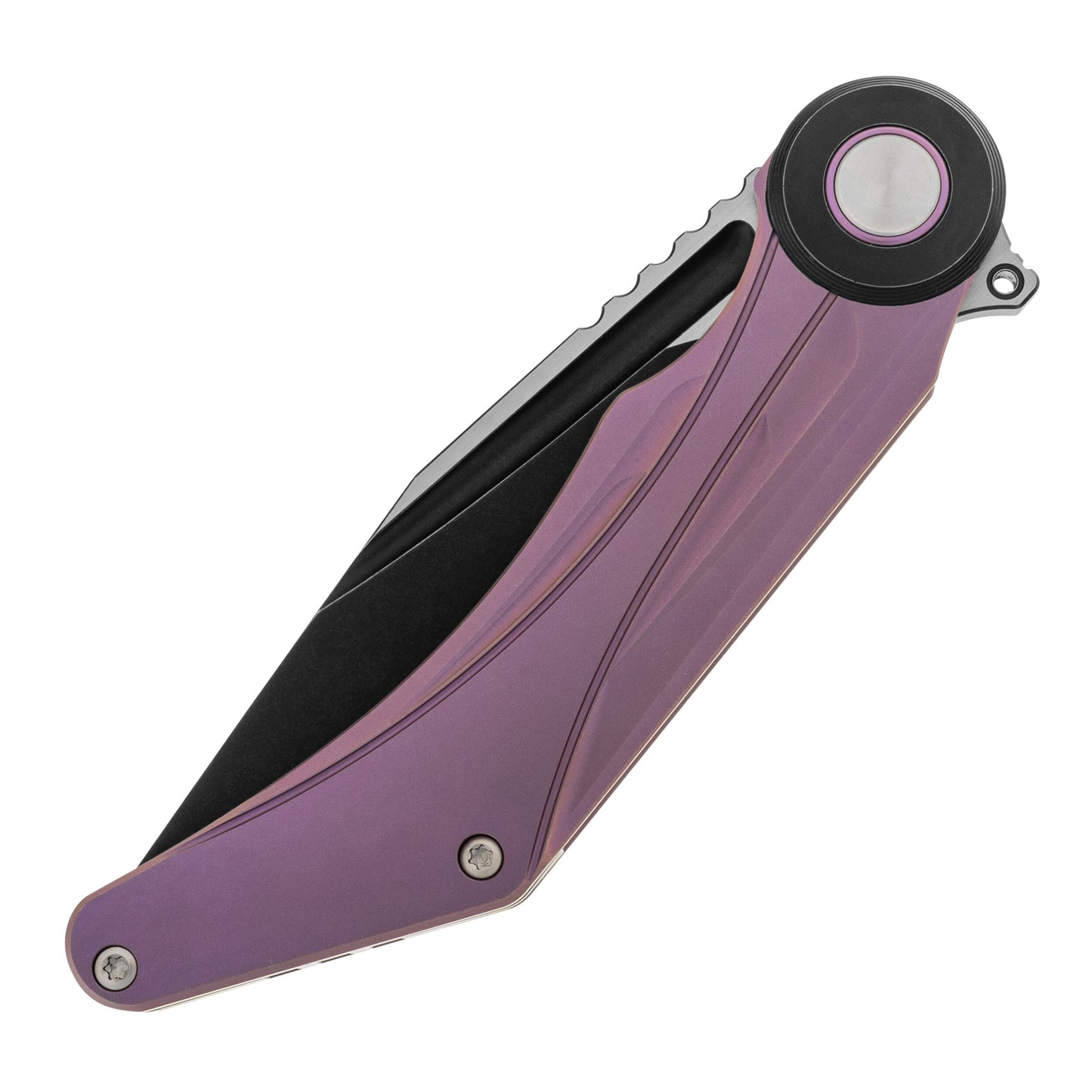Nóż składany Bestech Knives Seraph M390 - Purple Titanium/Black Stonewash Satin