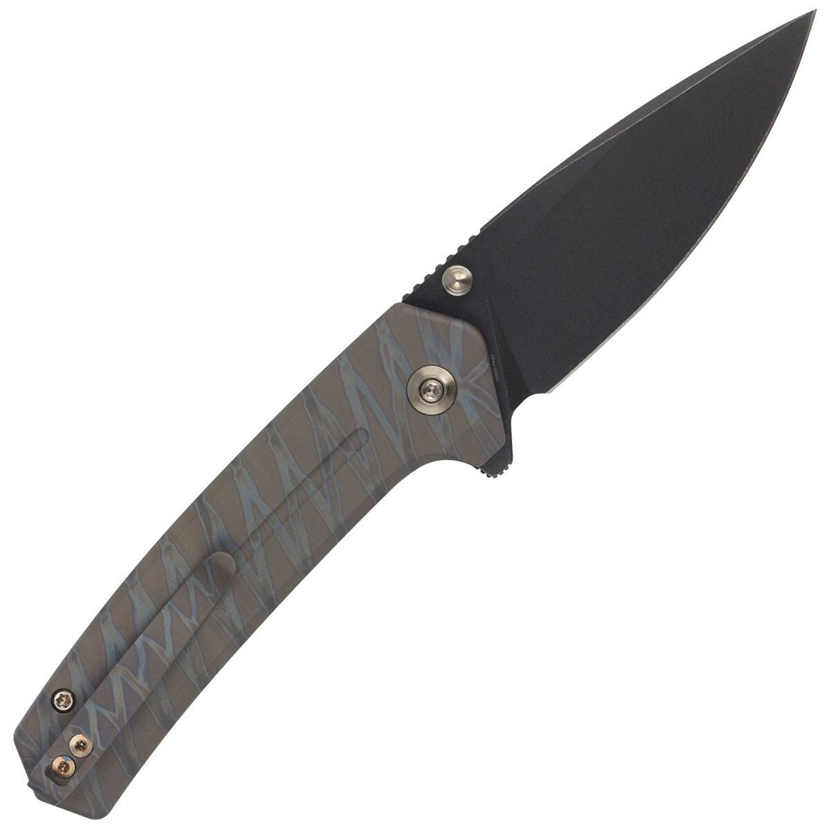 Nóż składany WE Knife Culex - Tiger Stripe Pattern Flamed Titanium Handle