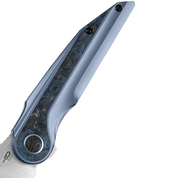 Nóż składany Bestech Knives Blind Fury - Satin/Blue Titanium Silver Carbon Fiber