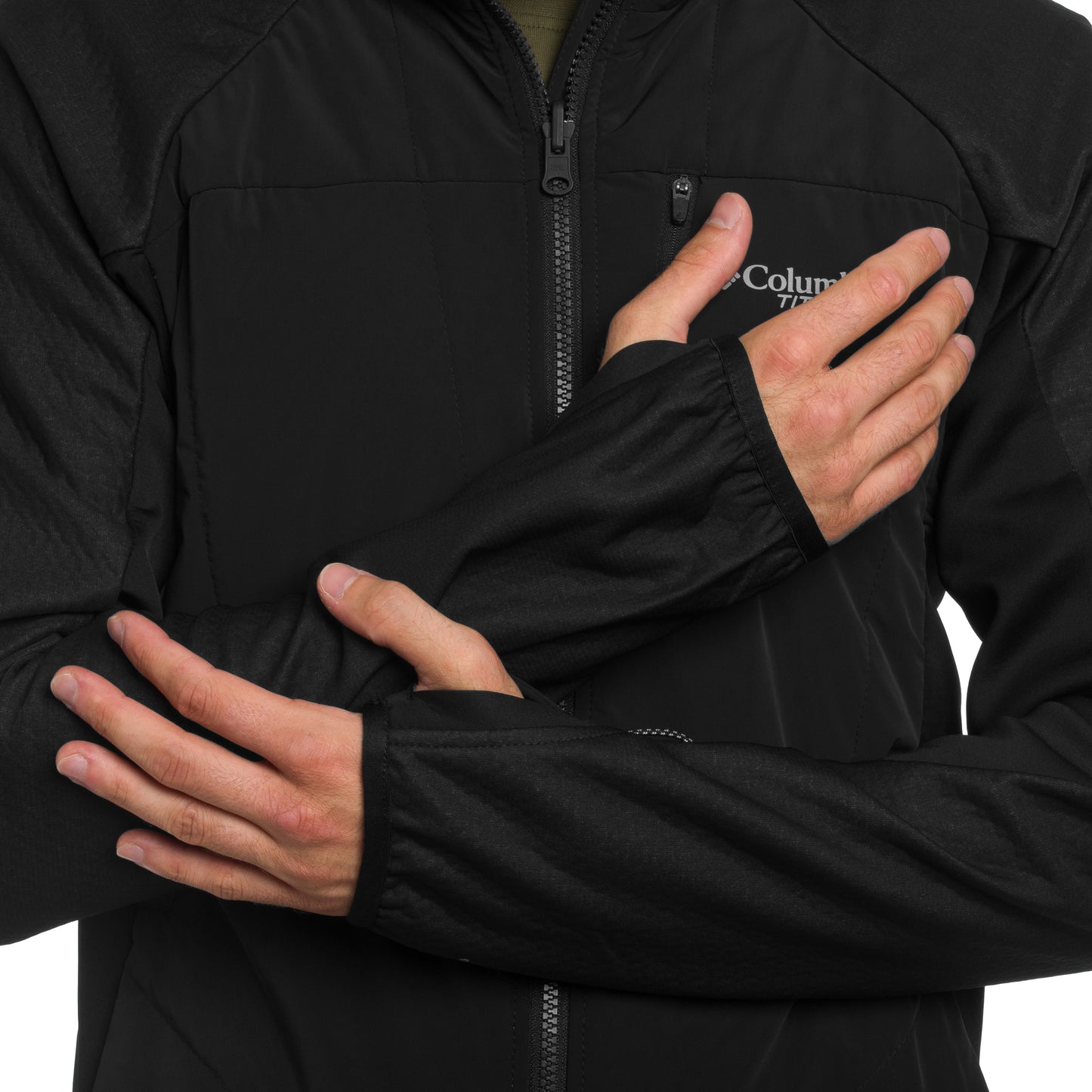 Kurtka Columbia Arctic Crest Hybrid Technical Fleece - Black