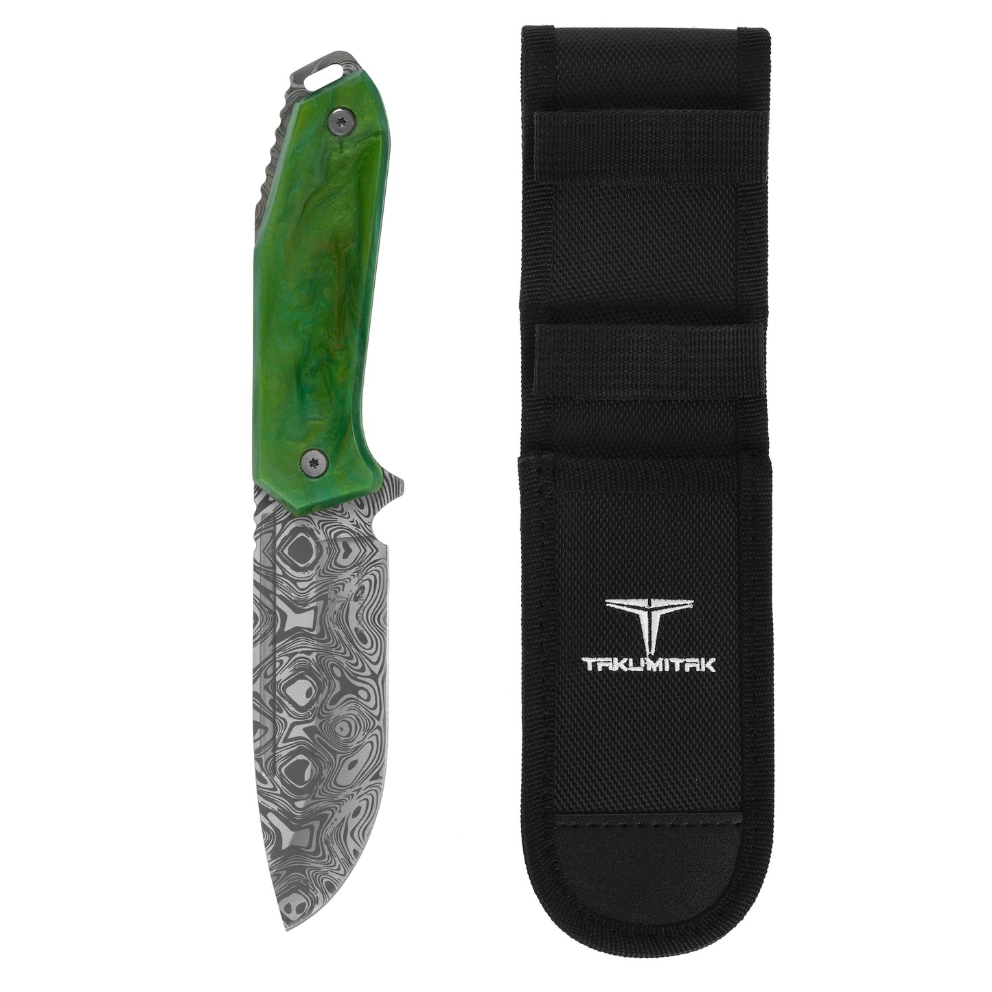 Nóż Takumitak Takumi TKF502GN - Damascus/Olive