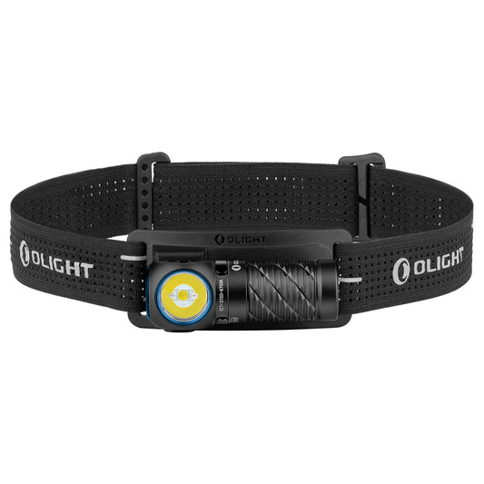 Latarka czołowa i kątowa Olight Perun 3 Mini Premium Cool White Black z opaską - 1250 lumenów