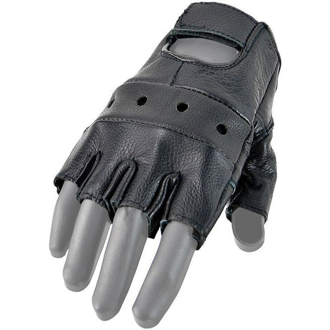 Rękawice Mil-Tec Biker Leather Fingerless - Black