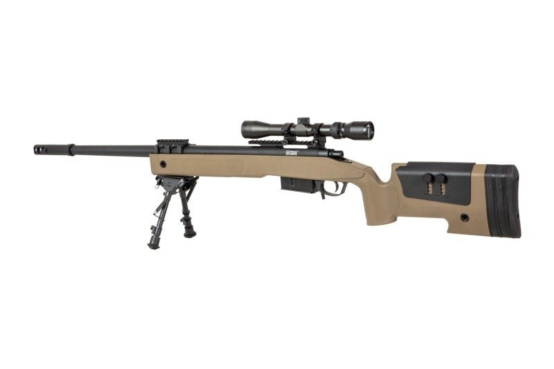Karabin snajperski ASG Specna Arms SA-S03 CORE z lunetą i dwójnogiem - Tan
