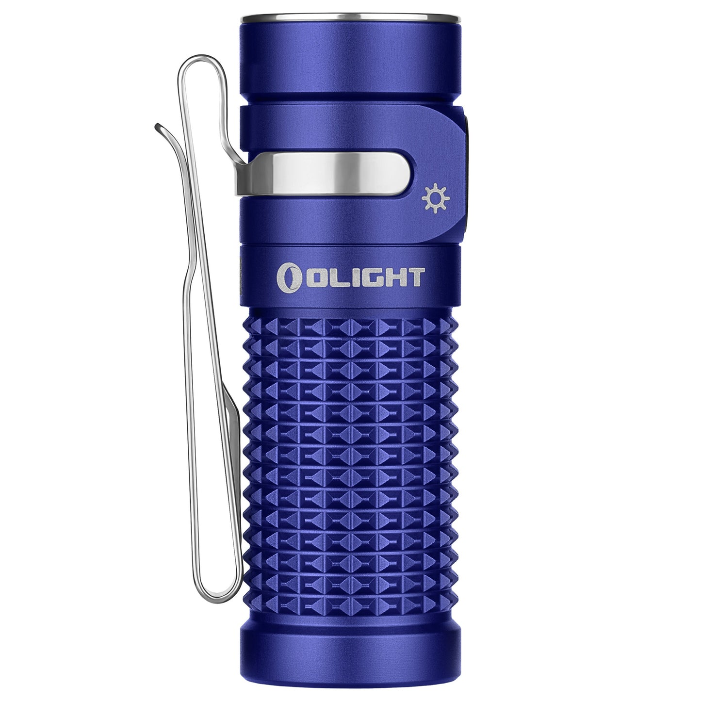 Latarka Olight Baton 4 Premium Edition Regal Blue z bezprzewodowym etui ładującym - 1300 lumenów