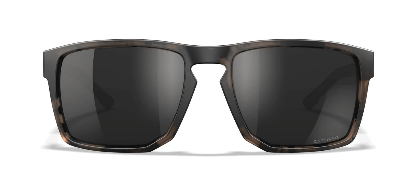 Okulary taktyczne Wiley X Apex - Captivate Polarized Black Mirror/Matte Tortoise Brown