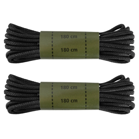 Sznurowadła Mil-Tec woskowane 180 cm Black - 2 pary