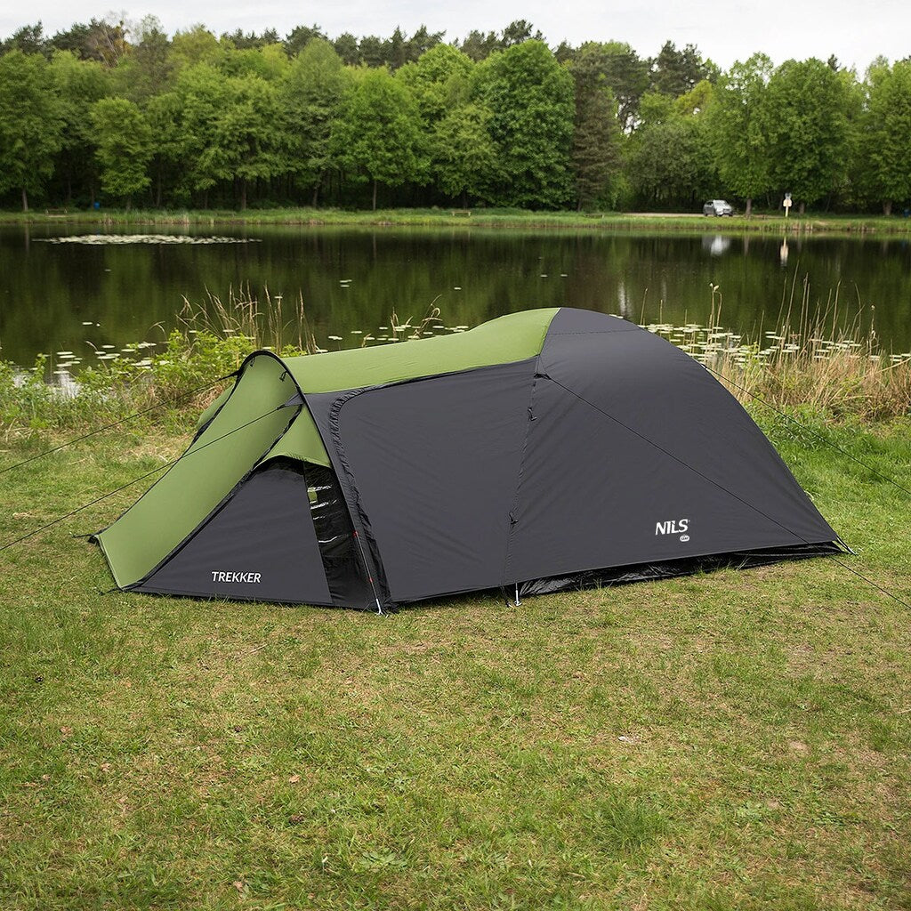 Namiot 4-osobowy Nils Camp Trekker NC6012 - Czarno-Zielony