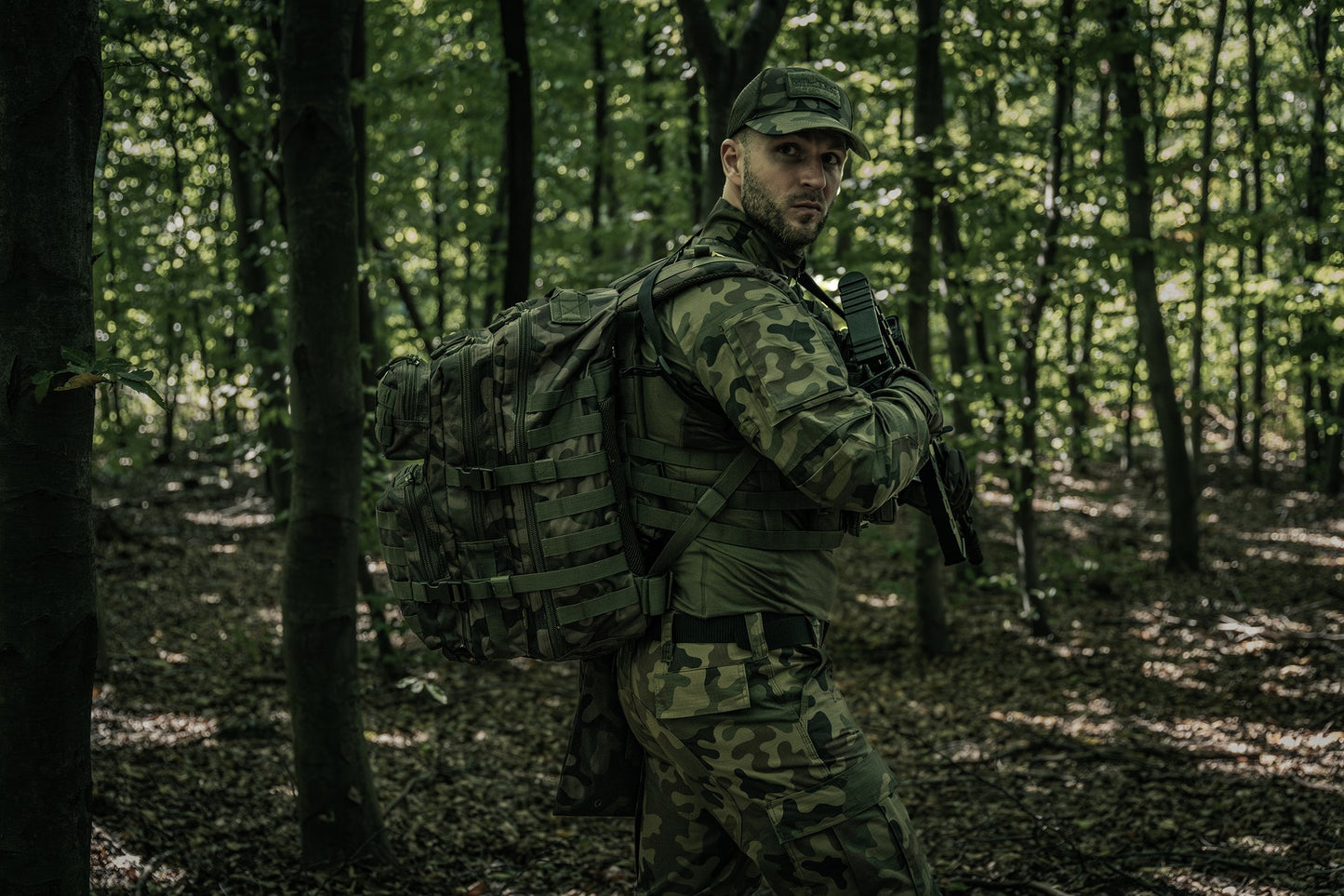 Plecak Mil-Tec Assault Pack Large 36 l - wz.93 Pantera PL Woodland