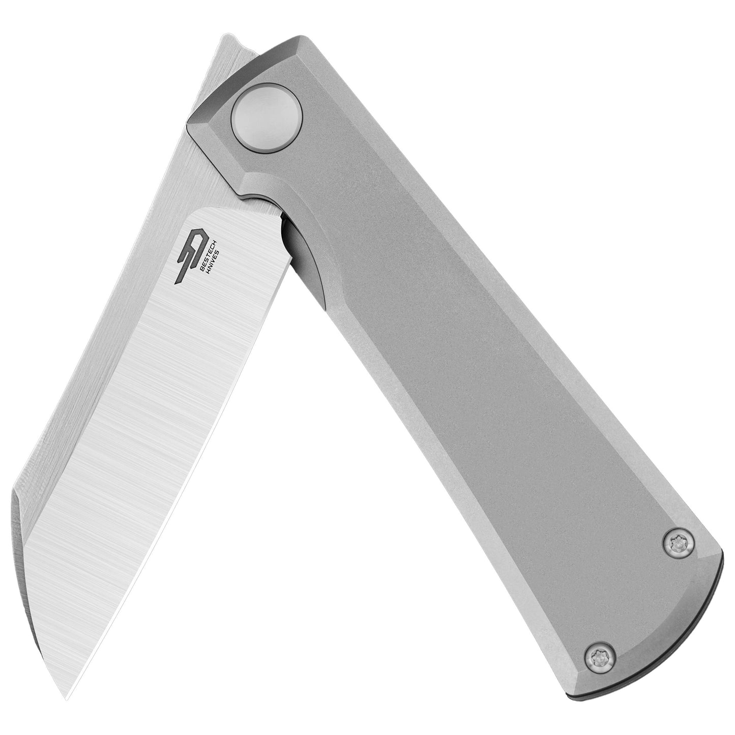 Nóż składany Bestech Knives Bruv - Satin/Bead Blast Titanium