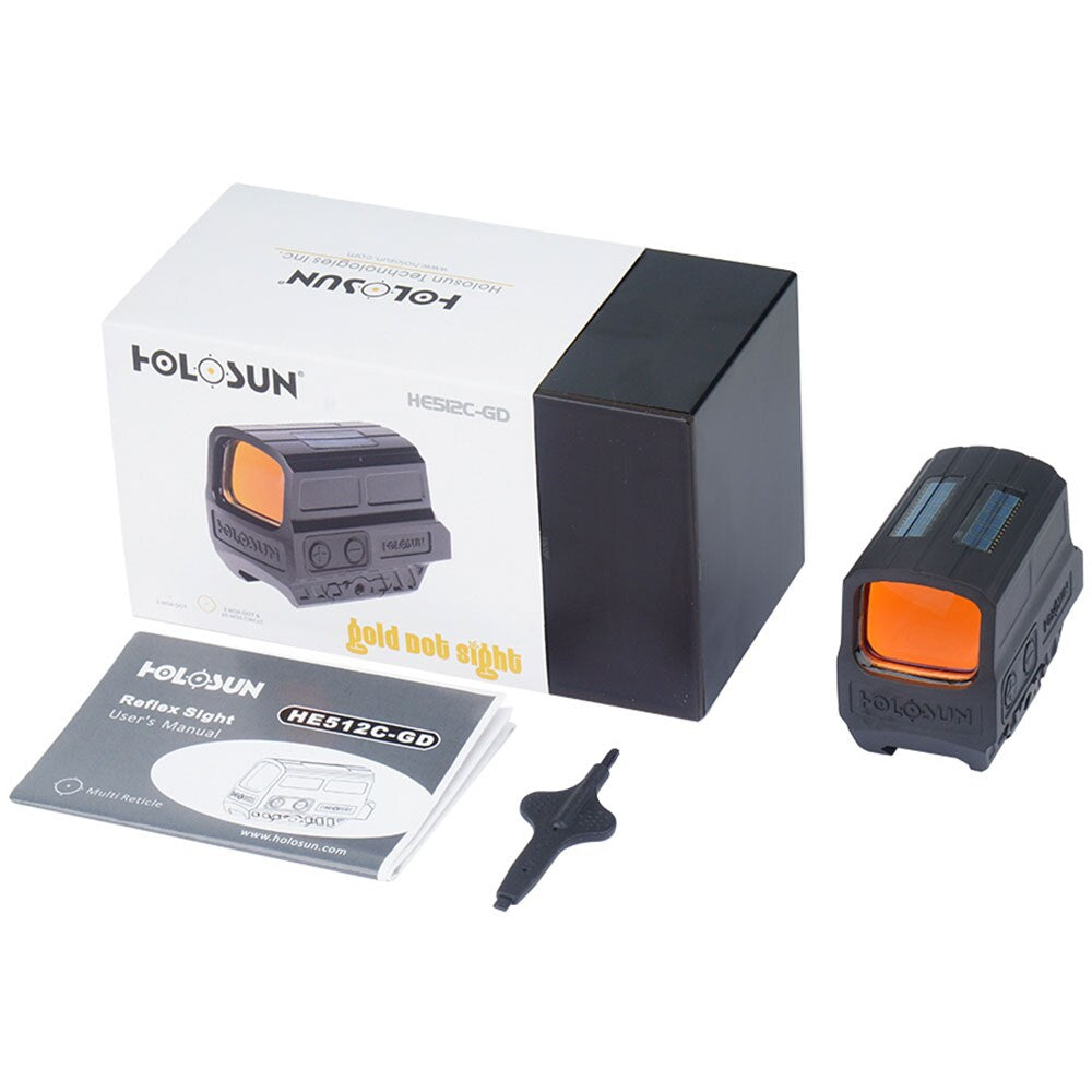 Kolimator Holosun Enclosed HE512C-GD Gold Dot Multi Reticle - Solar Panel
