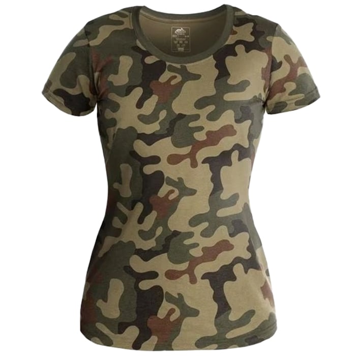 Koszulka T-Shirt damska Helikon z bawełny organicznej Slim - wz.93 Pantera PL Woodland