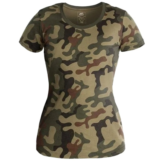 Koszulka T-Shirt damska Helikon z bawełny organicznej Slim - wz.93 Pantera PL Woodland