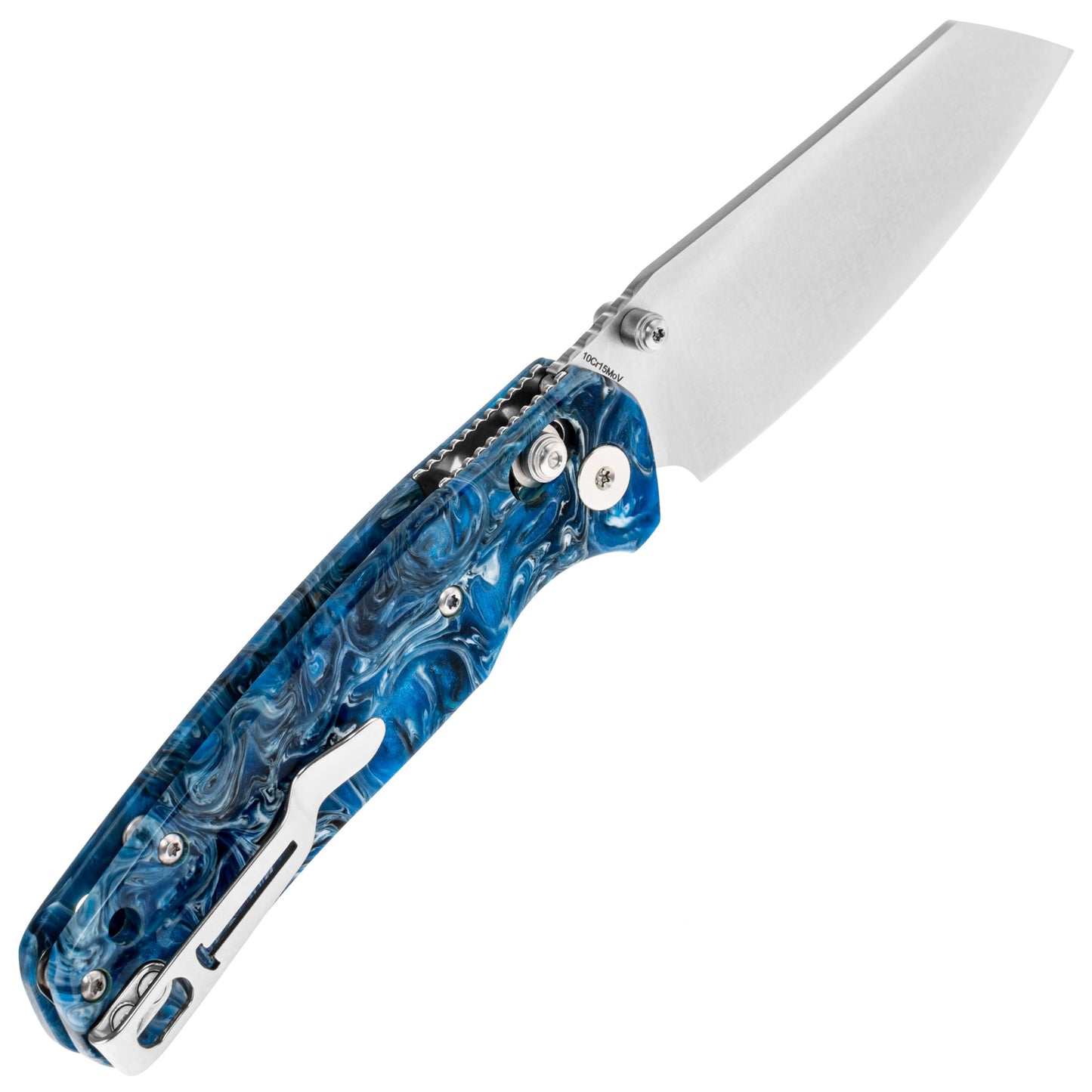 Nóż składany Bestechman Cicada's Wing - Blue Patterned Resin